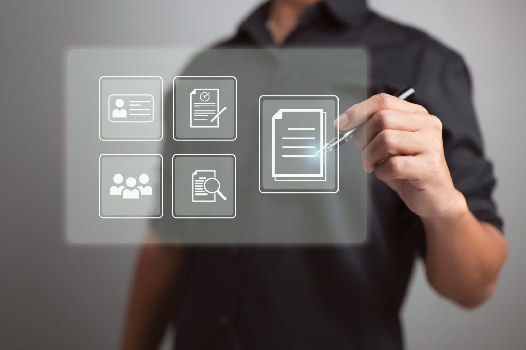 document management data system business internet technology concept